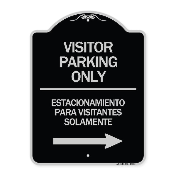 Signmission Bilingual Reserved Parking Visitor Parking Only Estacionamiento Para Visitantes, A-DES-BS-1824-24302 A-DES-BS-1824-24302 - main